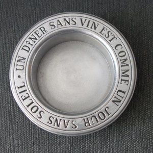 Wilton Columbia PA Pewter Plate -Un Diner Sans Vin Est Comme Un Jour Sans Soleil